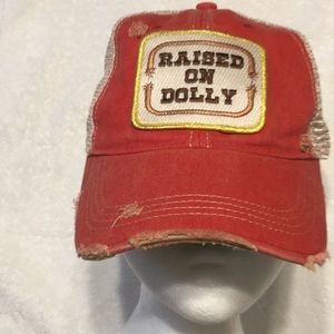 Raised on Dolly distressed Ball Cap